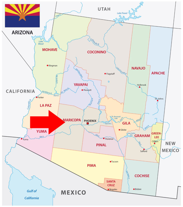 Arizona Maricopa County map