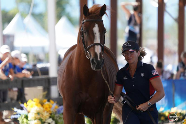 Beezie Madden and Darry Lou vet jog