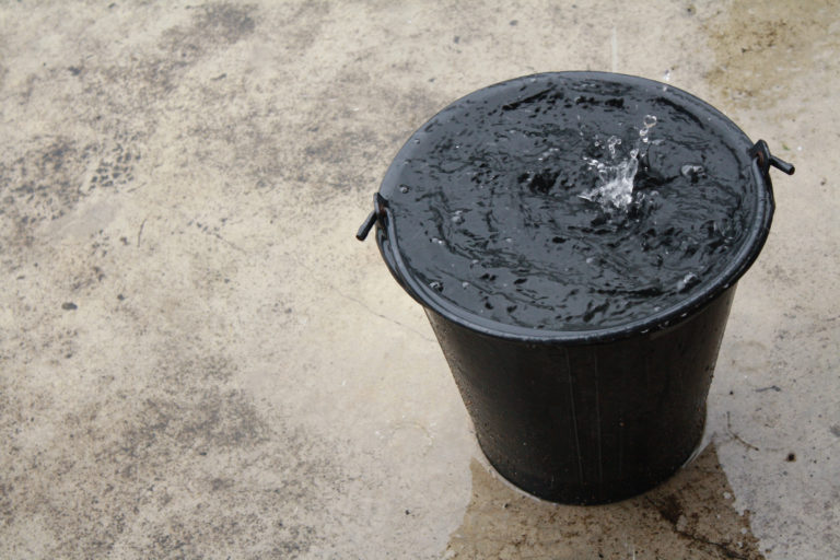 bucket full of water
