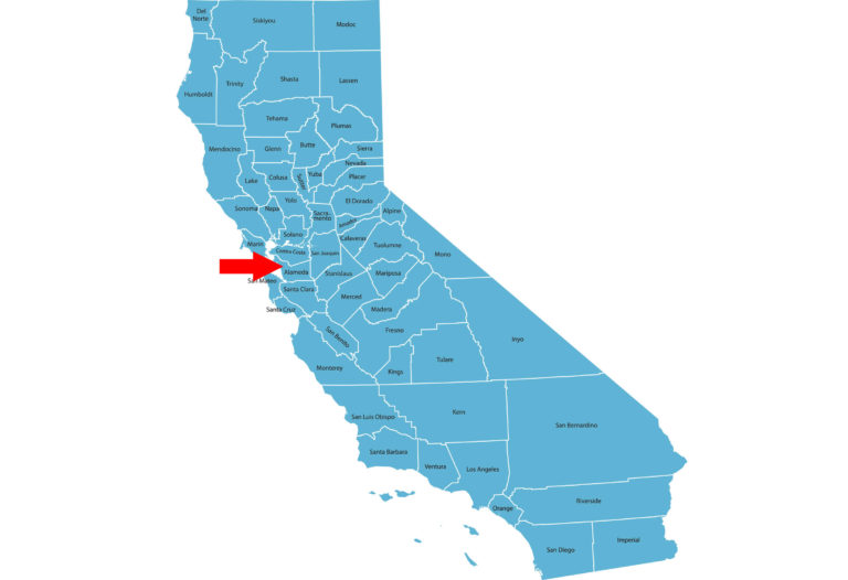 California Alamea County map