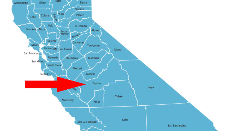 California Fresno county map
