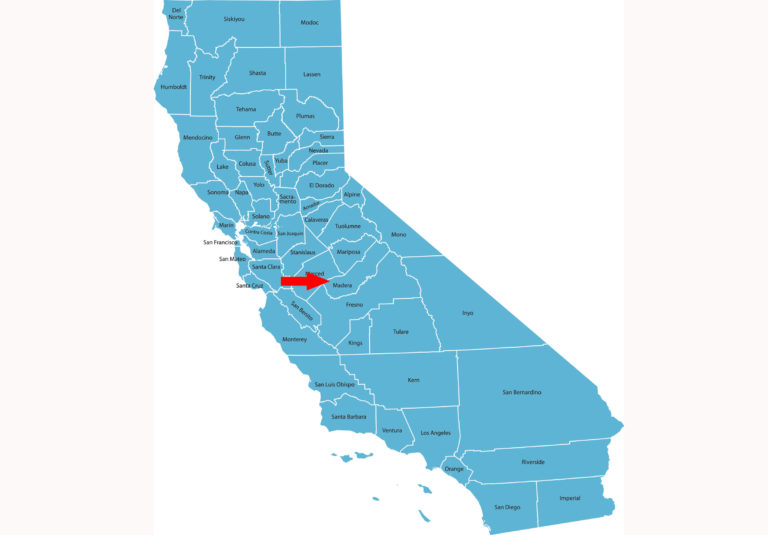 Madera County California map