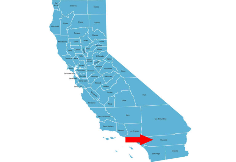 California Riverside County map