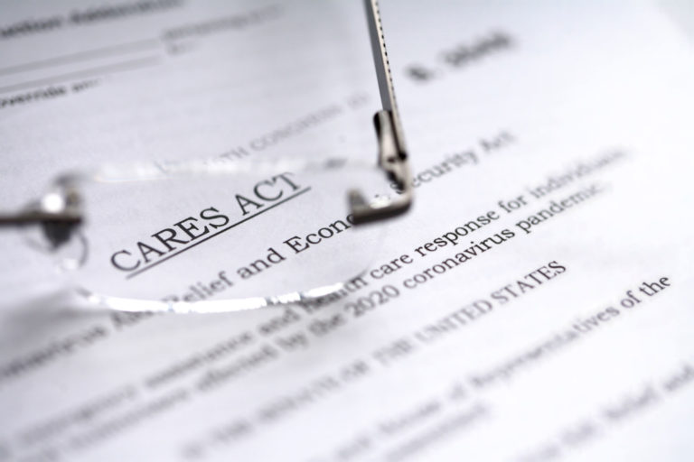 CARES act paperwork glasses