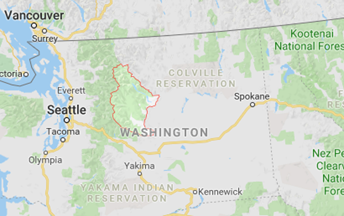 Chelan County Washington map