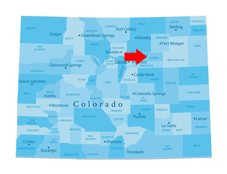Colorado Adam County map