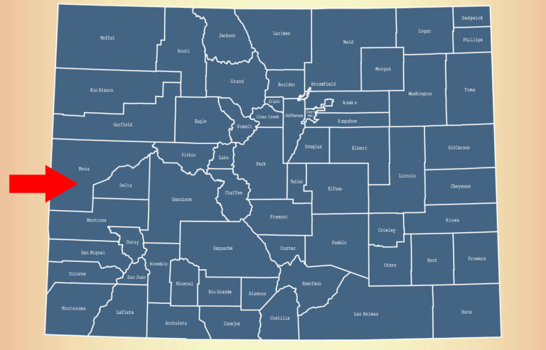 Colorado map MesaCounty