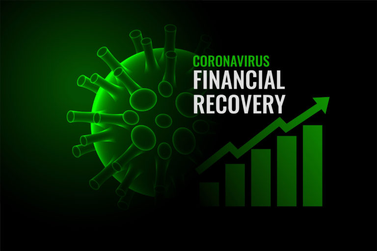 Coronavirus financial recovery illustration