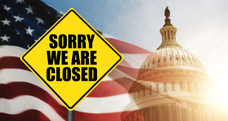 Sorry We Are Closed COVID-19 flag sign