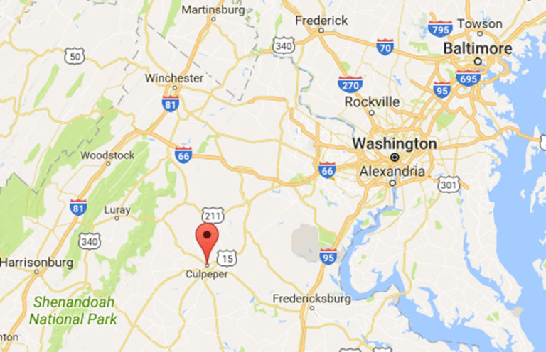 Culpepper Virginia map