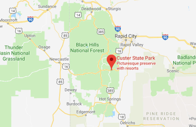 Custer State Park South Dakota map