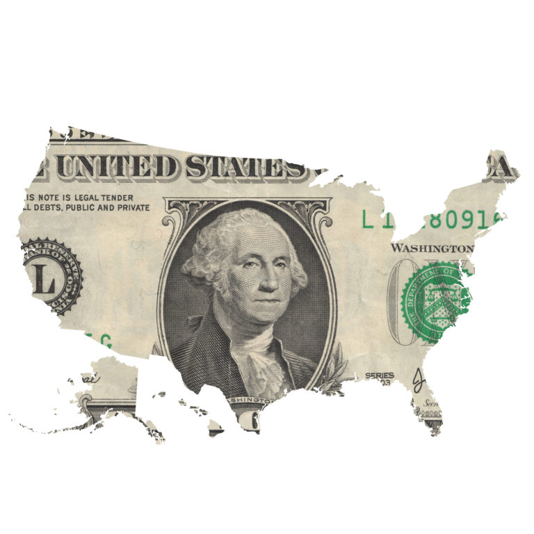 dollar US cutout