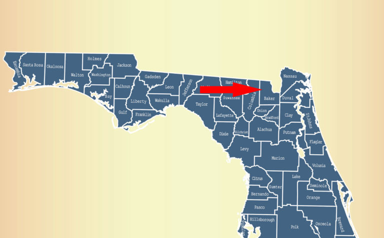 Florida Baker county map