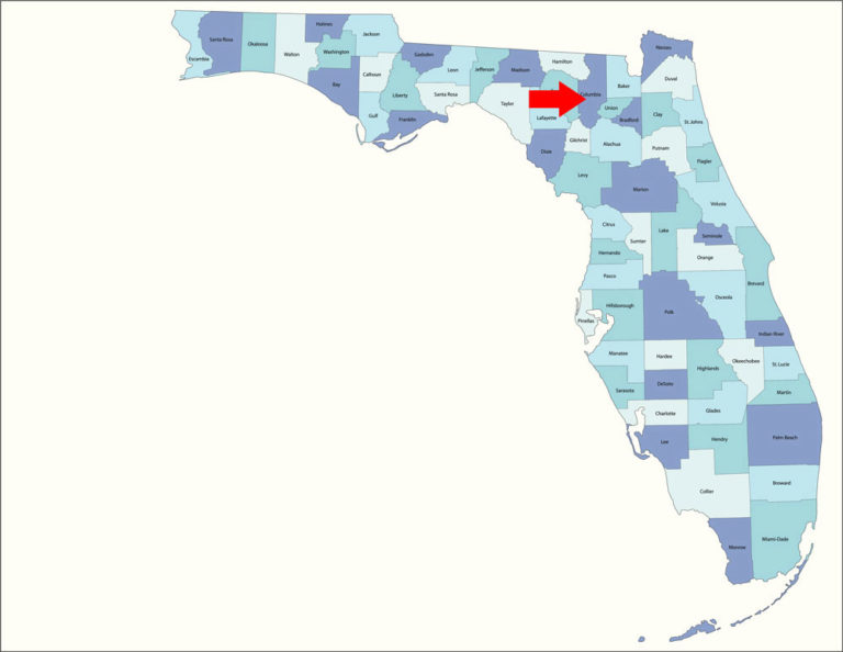 Columbia County Florida map