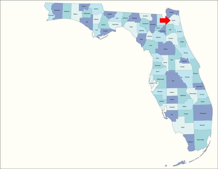 Duval County Florida map