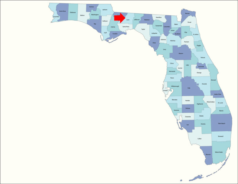 Florida Leon County map