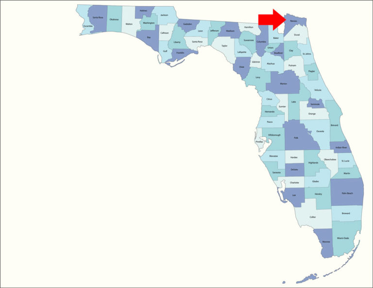 Florida Nassau County map
