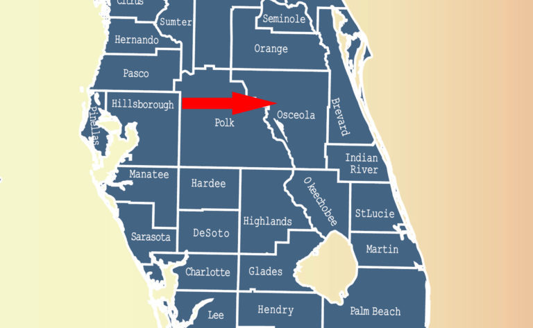 Florida Osceola County Map