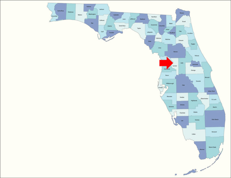 Florida Sumter County map
