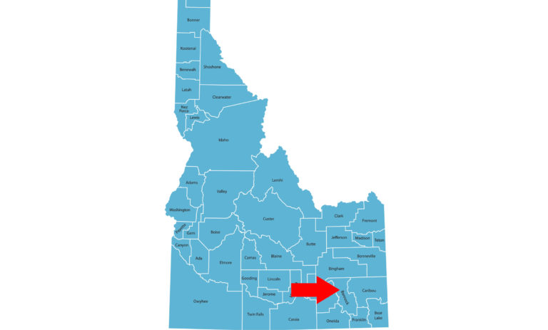 Idaho Bannock County map
