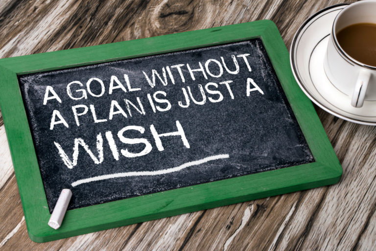 illus goal plan wish chalkboard