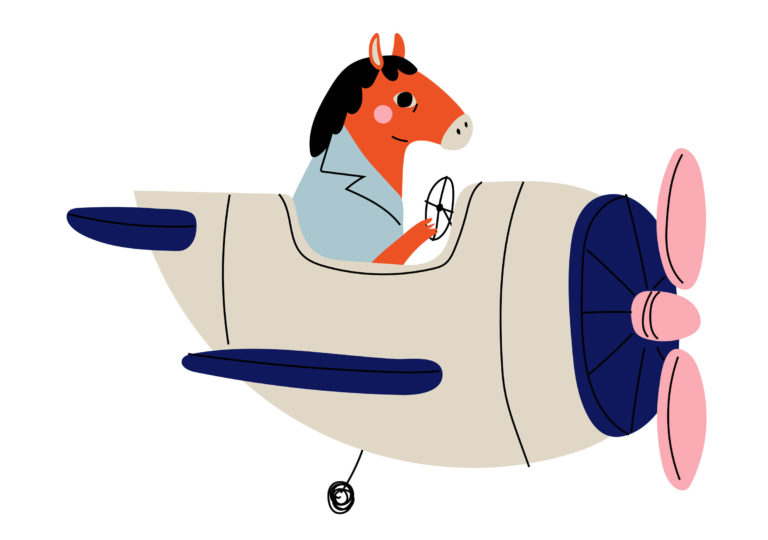 illus horse plane