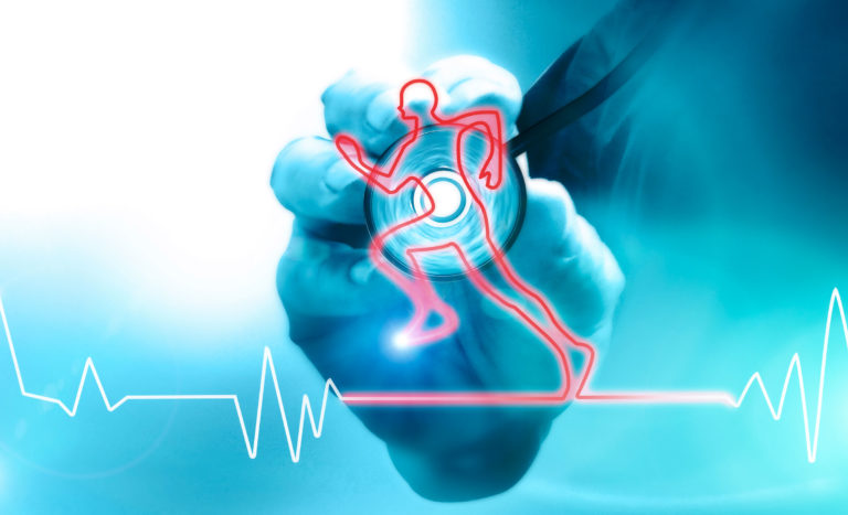 iillus runner stethoscope heartrate EKG