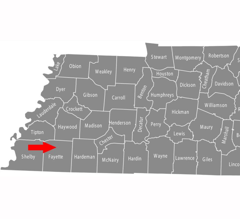 Fayette County Tennessee map