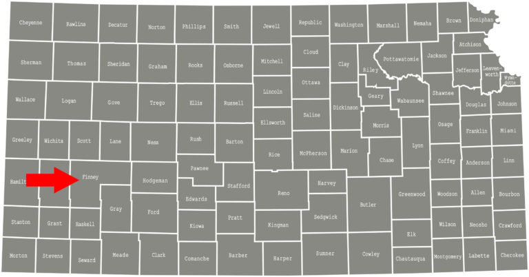 Kansas Finney County map