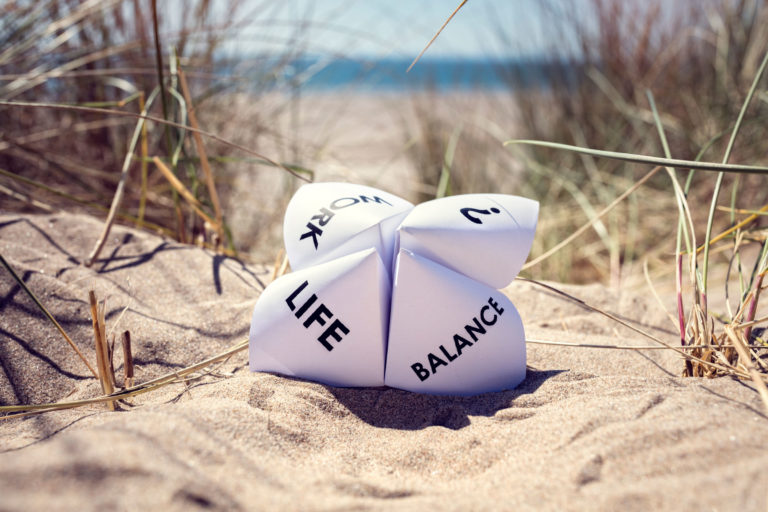 work life balance paper beach