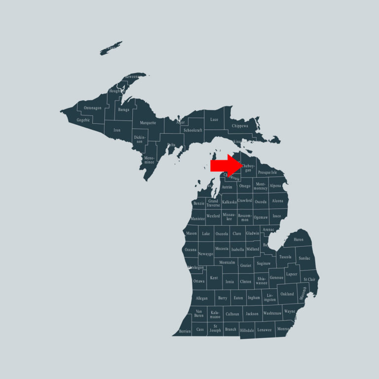 Michigan Cheboygan County map