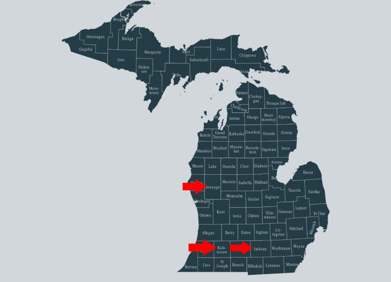 Michigan Jackson Kalamazoo Newaygo Counties