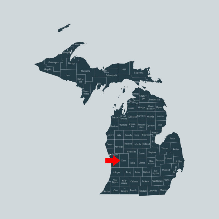 Michigan Kent County map