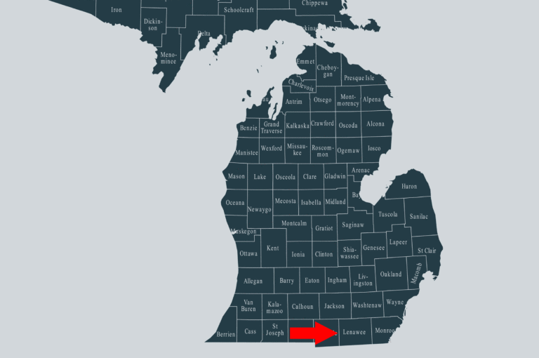 Lenawee County Michigan map