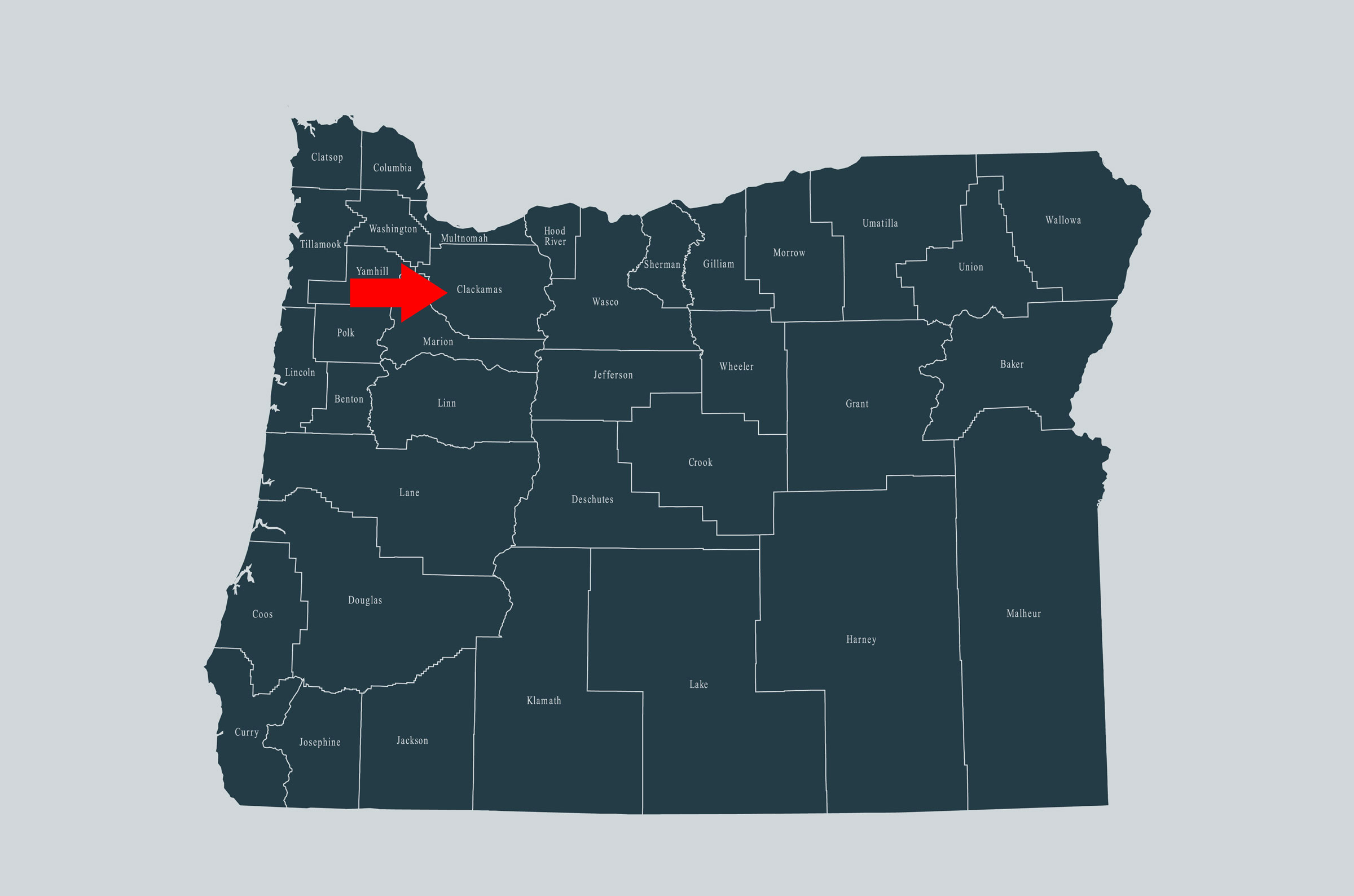 Clackamas County Oregon map
