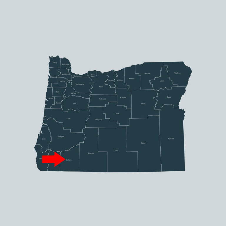 Oregon Jackson County map