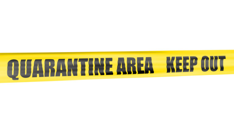 Quarantine yellow tape