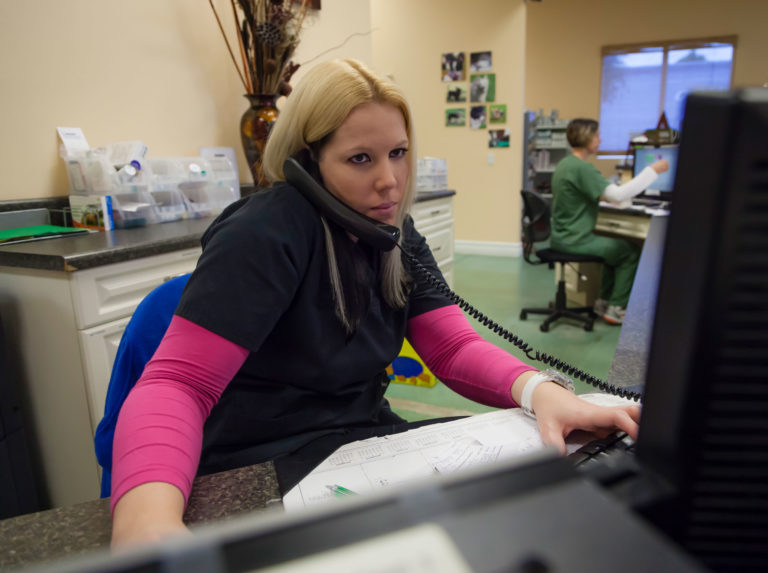 reception vet office