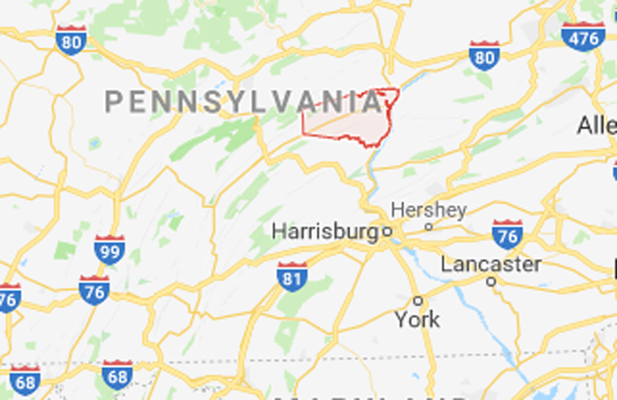 Snycer Co. Pennsylvania map