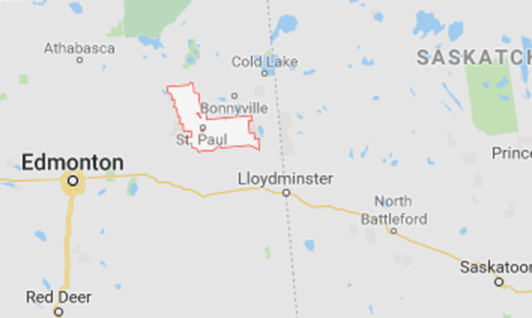 St. Paul County Alberta Canada map
