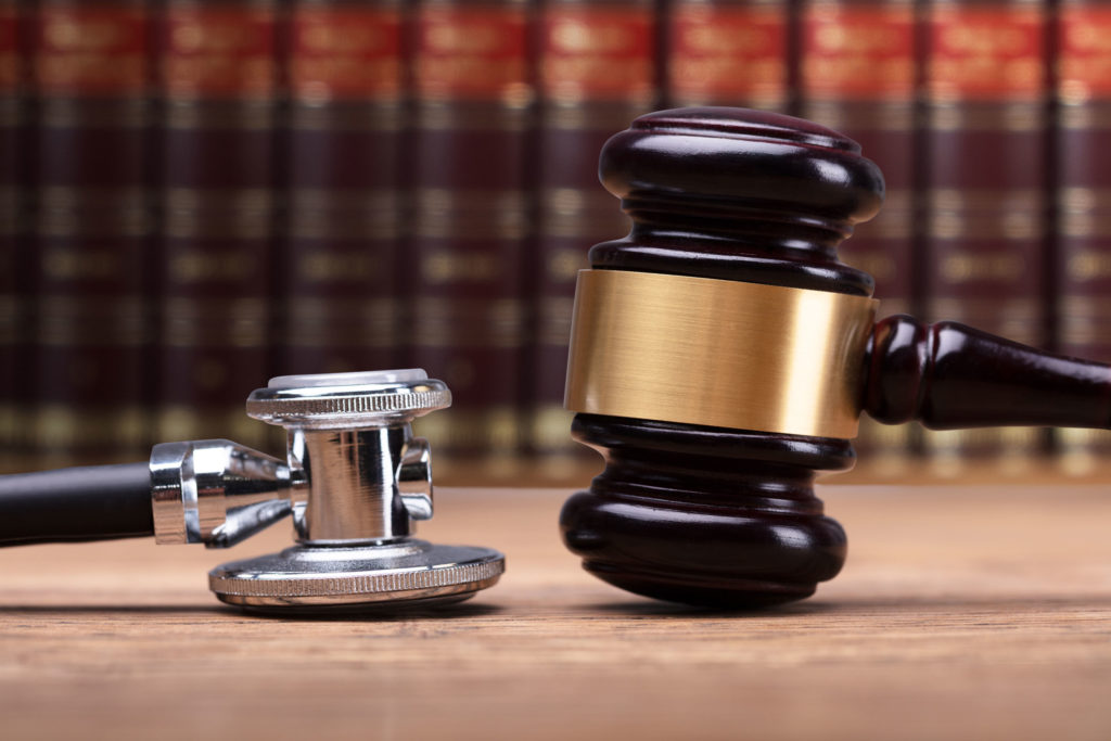 stethoscope and gavel