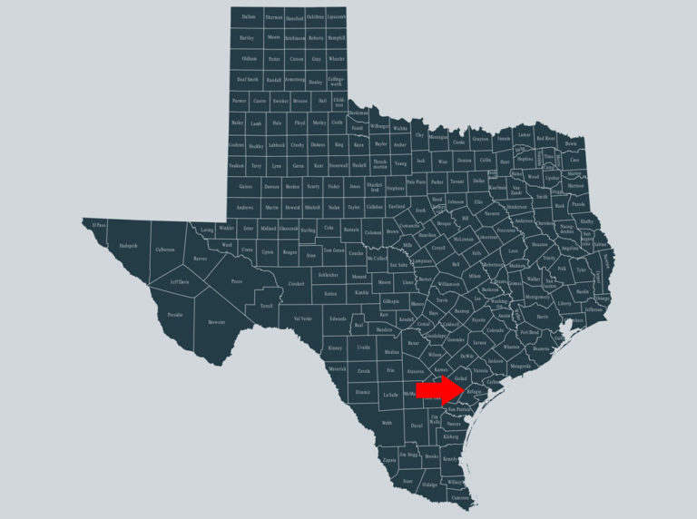 Refugio County Texas map