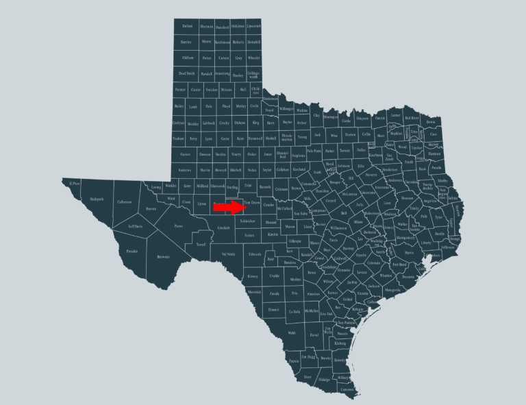 Texas-Tom-Green-county-map-iStock-695037602-2400