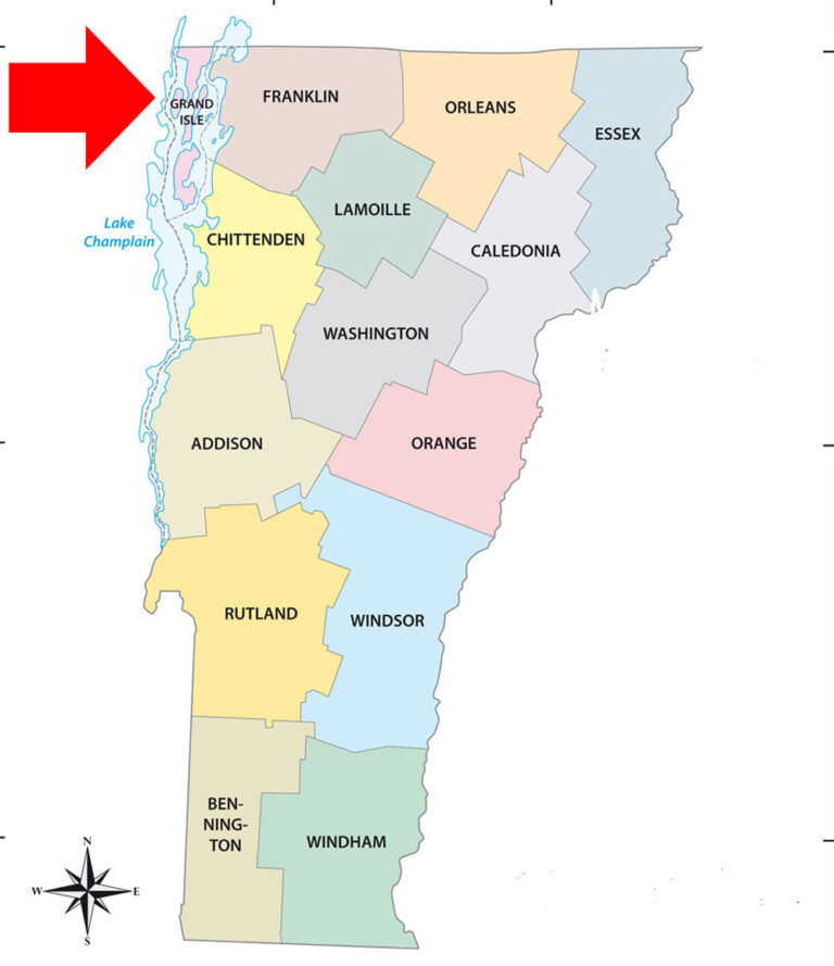Vermont Grand Isle County map
