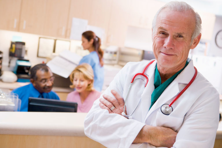 vet with office staff