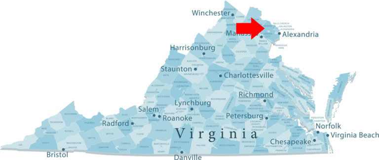 Virginia Fairfax County map