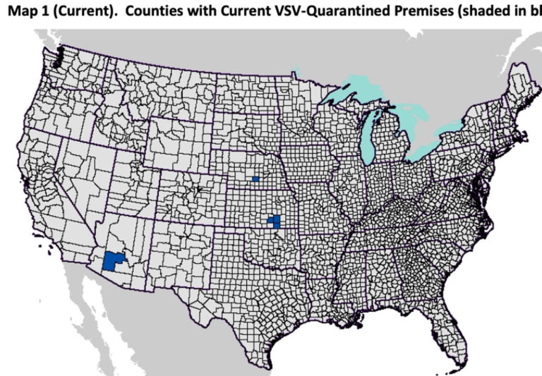 VSV counties map June 24 2020