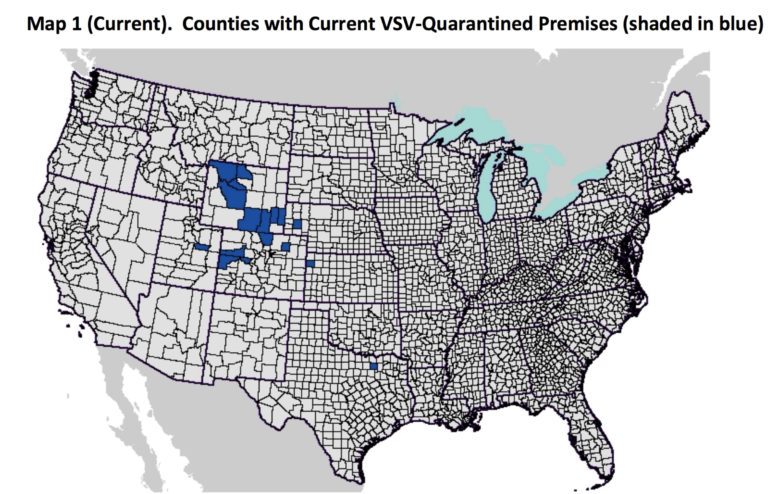 VSV positive counties 10-23-19