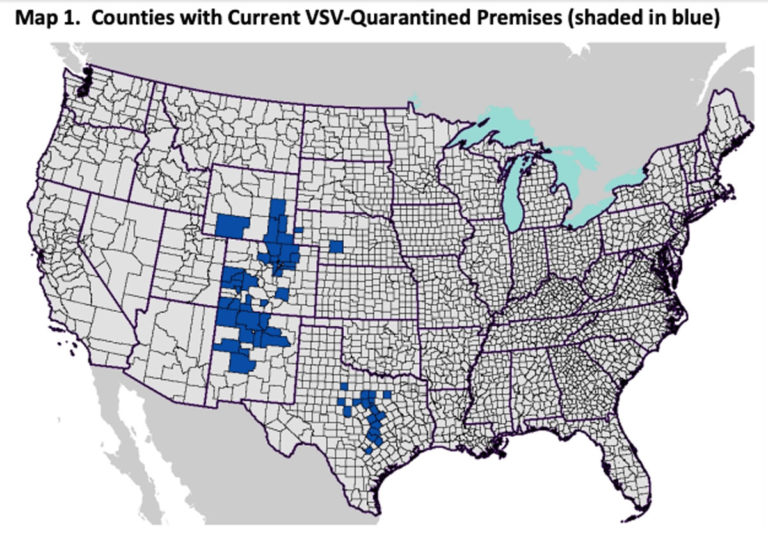 VSV positive counties 8-15-19