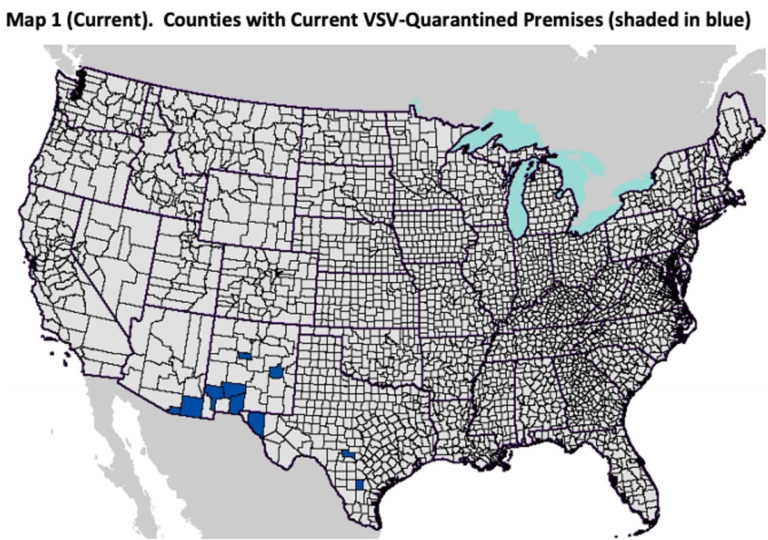VSV quarantined premises 5-21-20